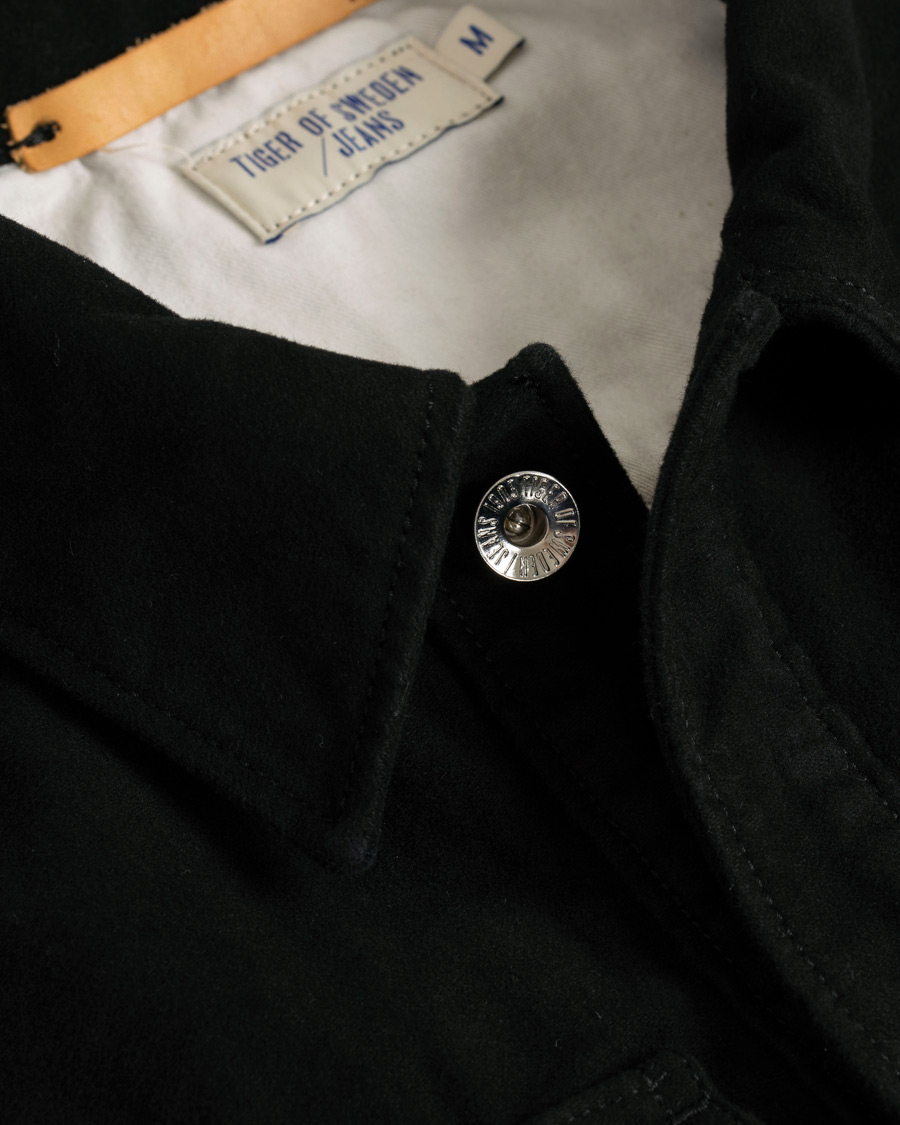 Herr | Jackor | Tiger of Sweden Jeans | Get Moleskin Denim Jacket Black