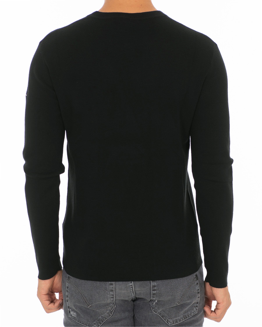 Herr | Tröjor | Tiger of Sweden | Harvik Wool Logo Crew Neck Black