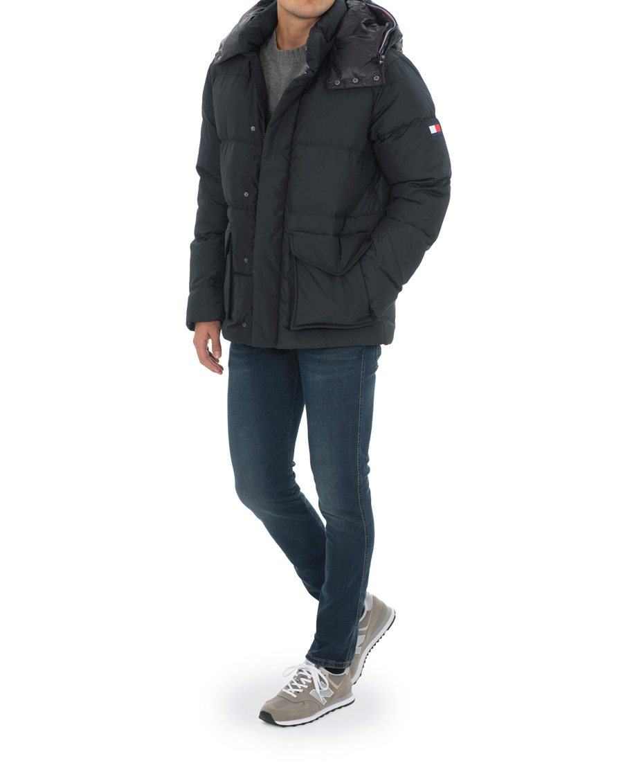 Herr | Jackor | Tommy Hilfiger | Hooded Bomber Down Jacket Jet Black