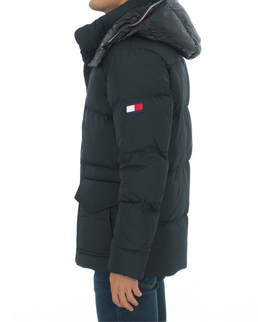 Herr | Jackor | Tommy Hilfiger | Hooded Bomber Down Jacket Jet Black