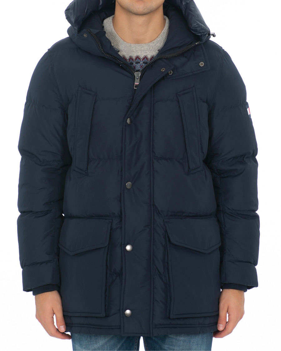 Herr | Jackor | Tommy Hilfiger | Hooded Down Parka Sky Captain