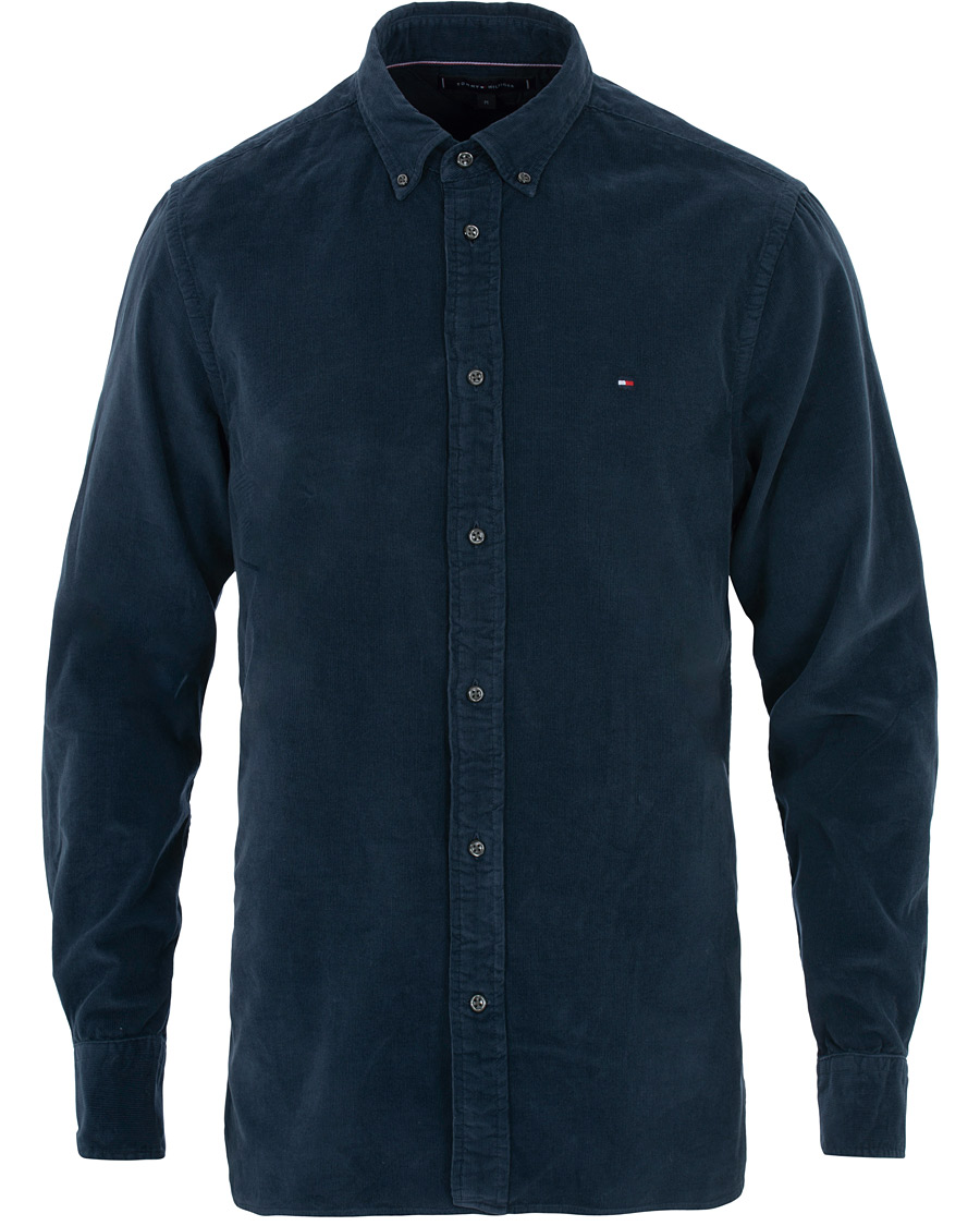 Herr | Skjortor | Tommy Hilfiger | Garment Dyed Corduroy Shirt Navy