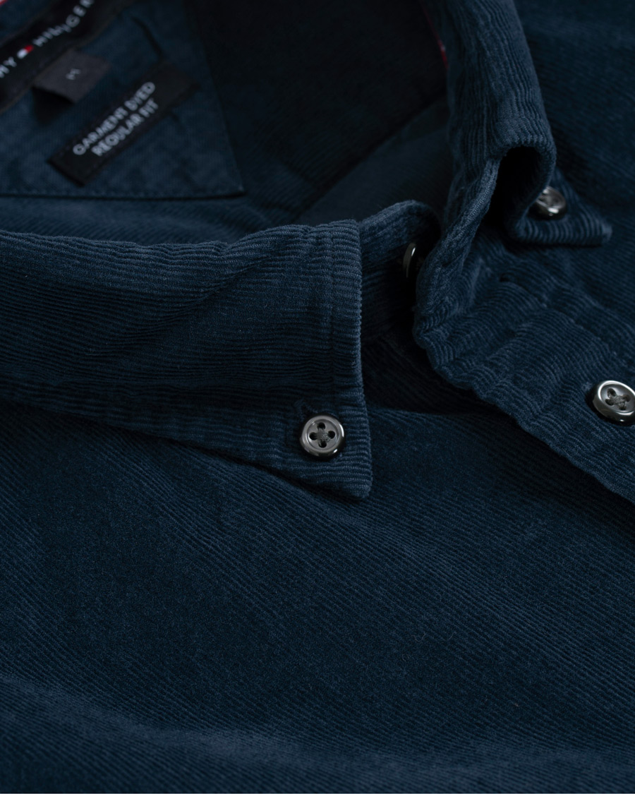 Herr | Skjortor | Tommy Hilfiger | Garment Dyed Corduroy Shirt Navy