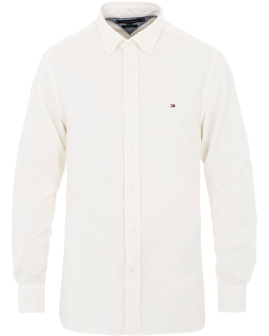 Herr | Skjortor | Tommy Hilfiger | Garment Dyed Corduroy Shirt Whisper White