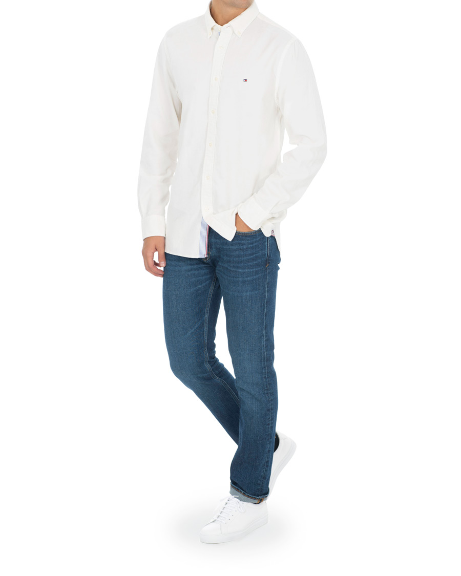Herr | Skjortor | Tommy Hilfiger | Garment Dyed Corduroy Shirt Whisper White