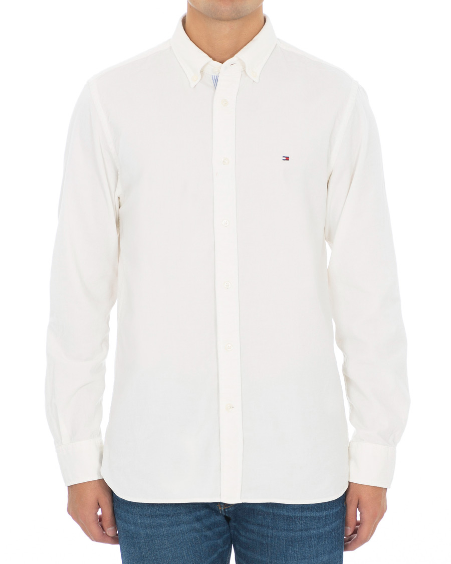 Herr | Skjortor | Tommy Hilfiger | Garment Dyed Corduroy Shirt Whisper White
