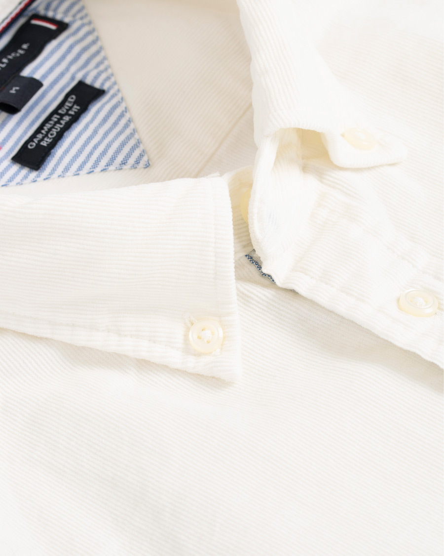 Herr | Skjortor | Tommy Hilfiger | Garment Dyed Corduroy Shirt Whisper White
