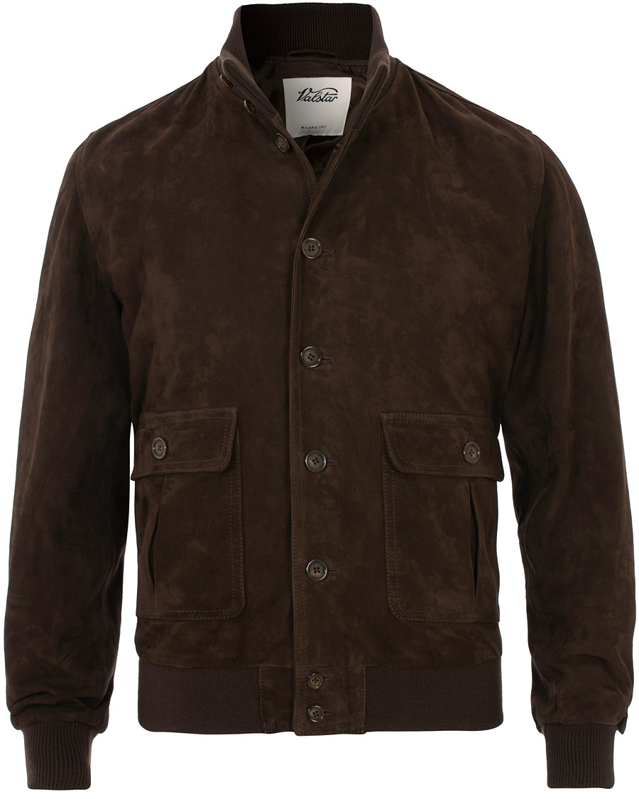 Herr | Jackor | Valstar | Valstarino Suede Jacket Dark Brown