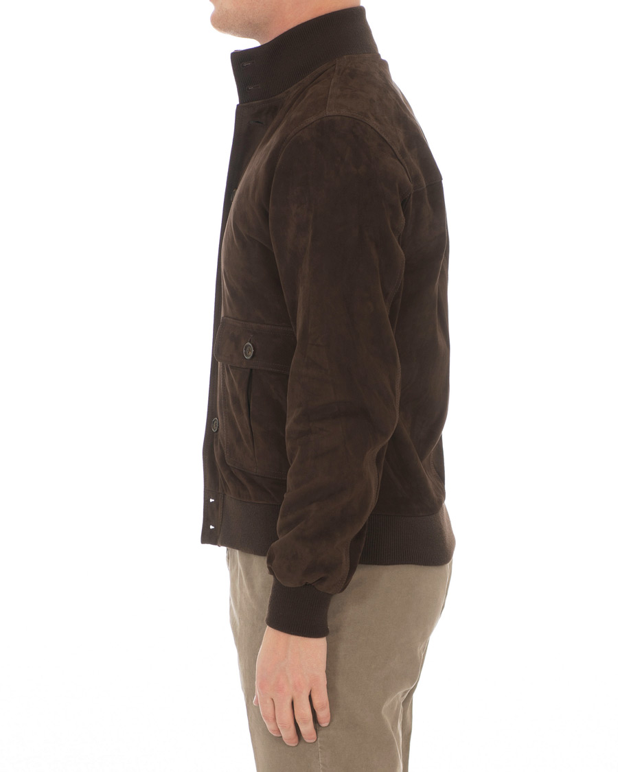 Herr | Jackor | Valstar | Valstarino Suede Jacket Dark Brown