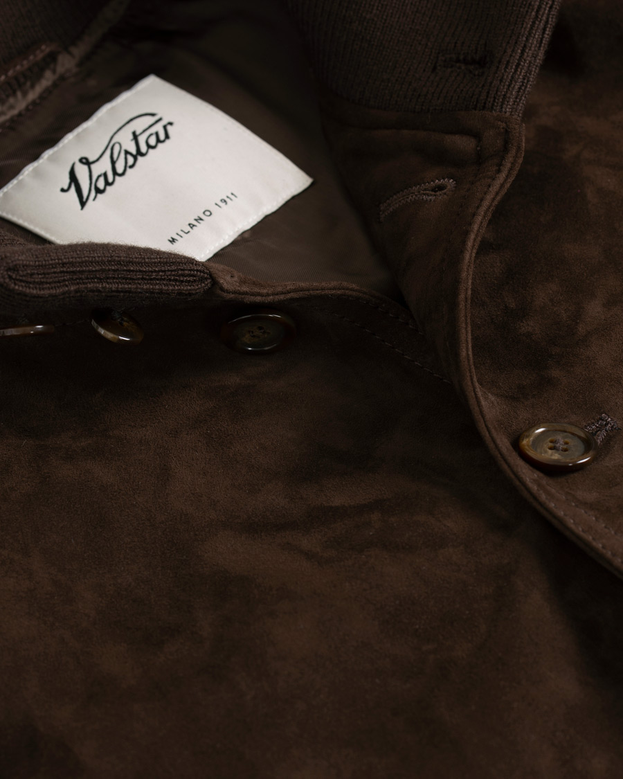 Herr | Jackor | Valstar | Valstarino Suede Jacket Dark Brown