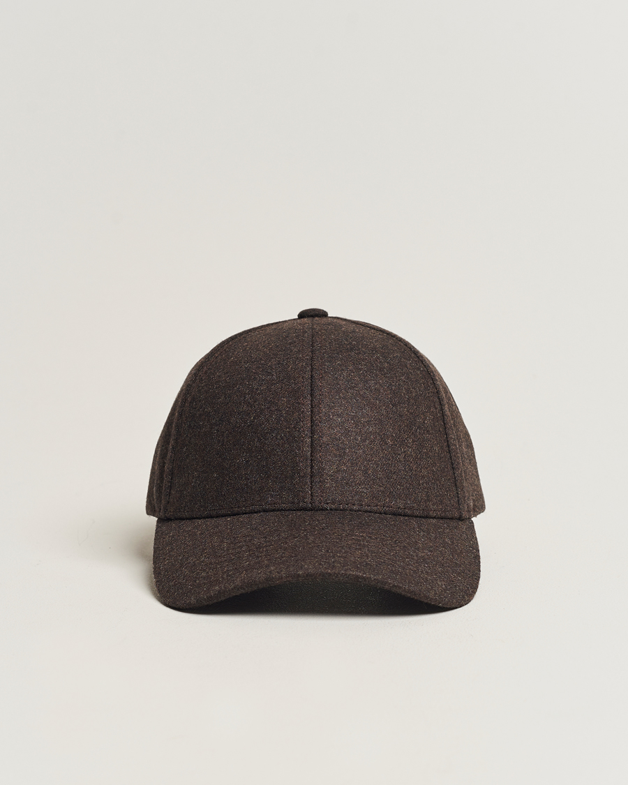 Herr | Hattar & kepsar | Varsity Headwear | Flannel Baseball Cap Walnut Brown
