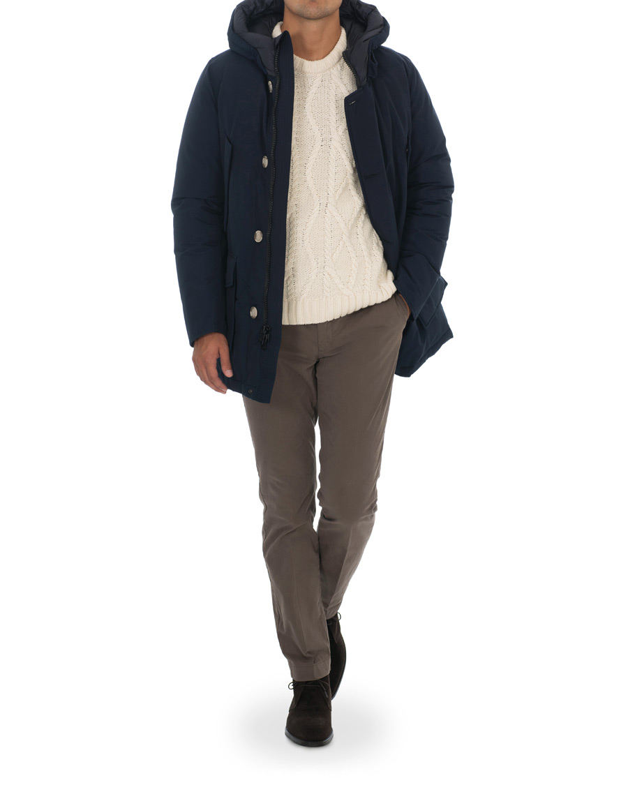 Herr | Jackor | Woolrich | Arctic Parka No Fur Melton Blue