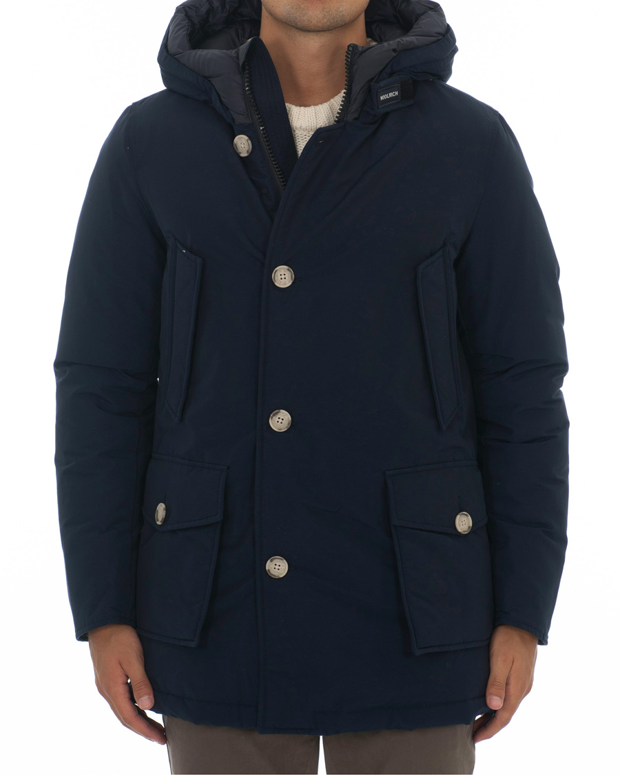 Herr | Jackor | Woolrich | Arctic Parka No Fur Melton Blue