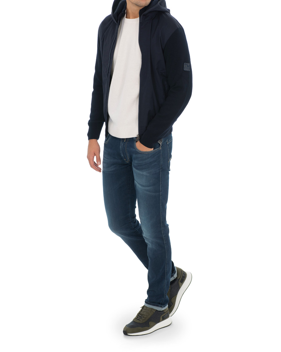 Herr | Jackor | Z Zegna | Techmerino Hybrid Hooded Jacket Navy