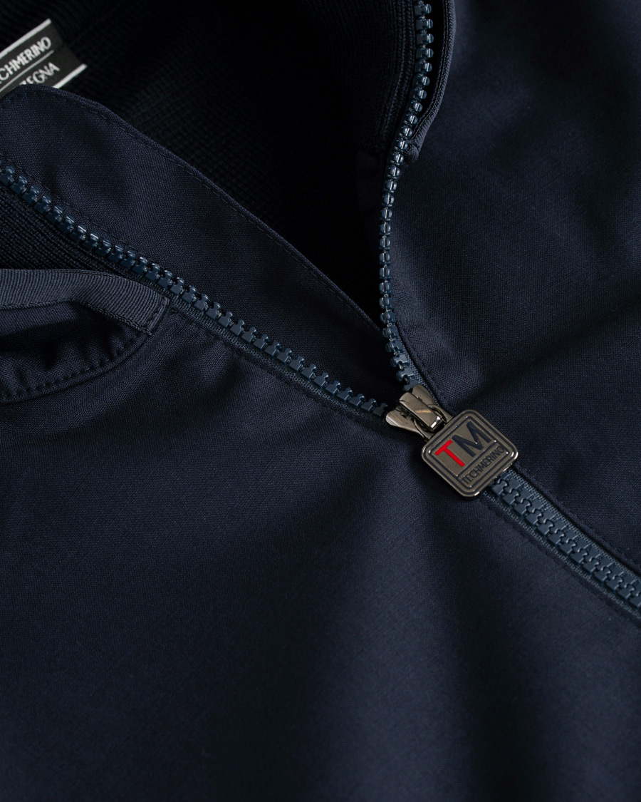 Herr | Jackor | Z Zegna | Techmerino Hybrid Hooded Jacket Navy