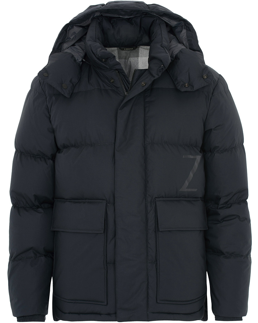 Herr | Jackor | Z Zegna | Techno Cotton Ultra Down Jacket Black