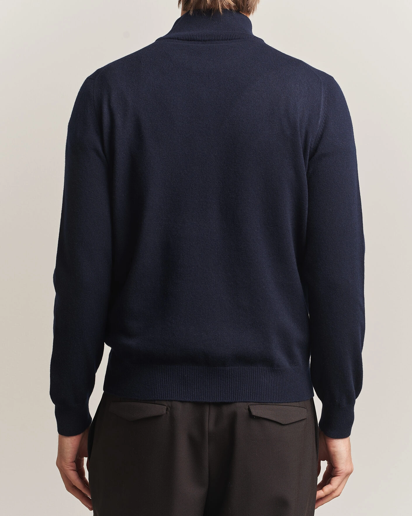 Herr | Tröjor | Gran Sasso | Wool/Cashmere Half Zip Navy