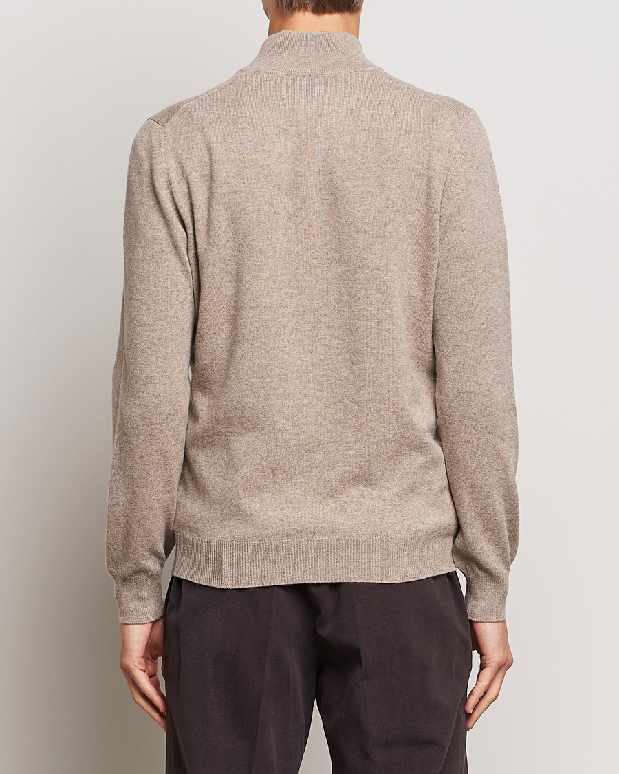Herr | Tröjor | Gran Sasso | Wool/Cashmere Half Zip Beige