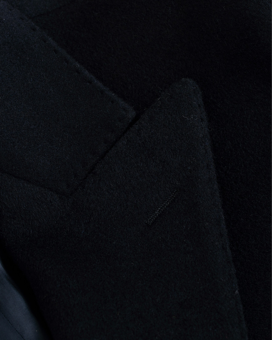 Herr | Jackor | Oscar Jacobson | Sebastian Wool/Cashmere Double Breasted Coat Navy
