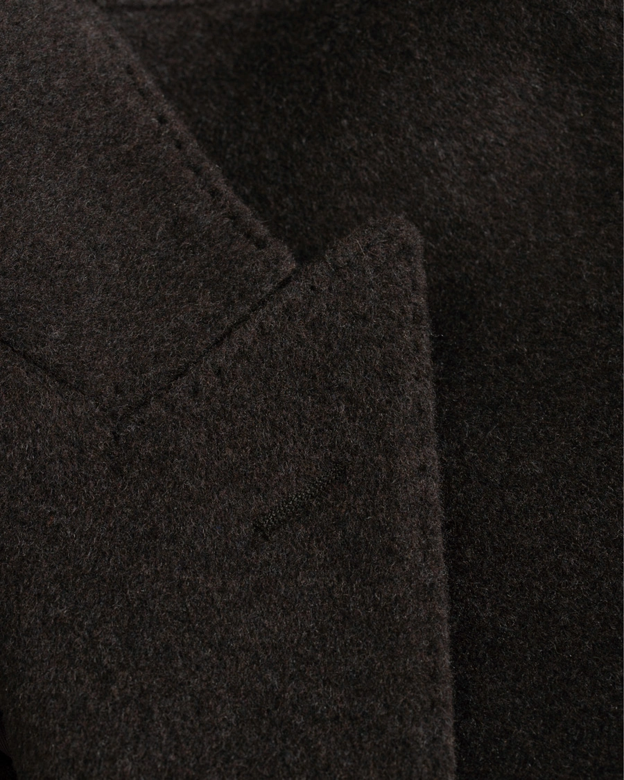 Herr | Jackor | Oscar Jacobson | Sebastian Wool/Cashmere Double Breasted Coat Brown