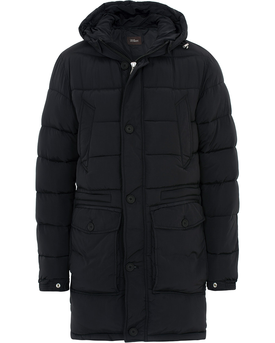 Herr | Jackor | Oscar Jacobson | Clayton Lightweight Puffer Coat Black