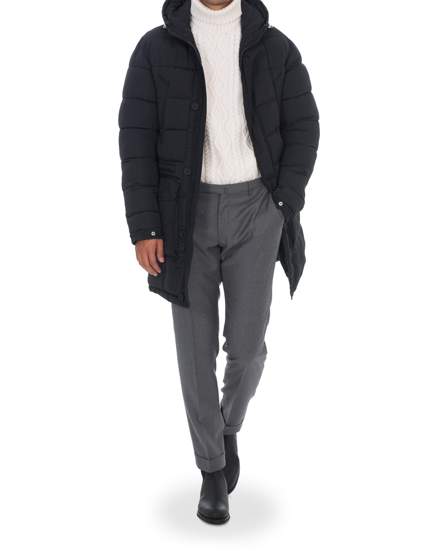 Herr | Jackor | Oscar Jacobson | Clayton Lightweight Puffer Coat Black