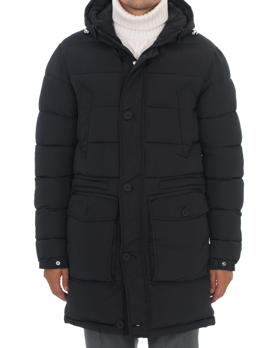 Herr | Jackor | Oscar Jacobson | Clayton Lightweight Puffer Coat Black