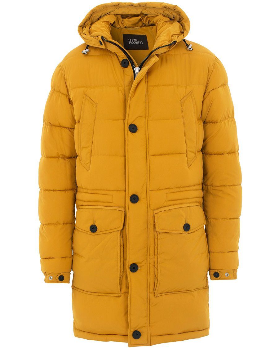 Herr | Jackor | Oscar Jacobson | Clayton Lightweight Puffer Coat Yellow