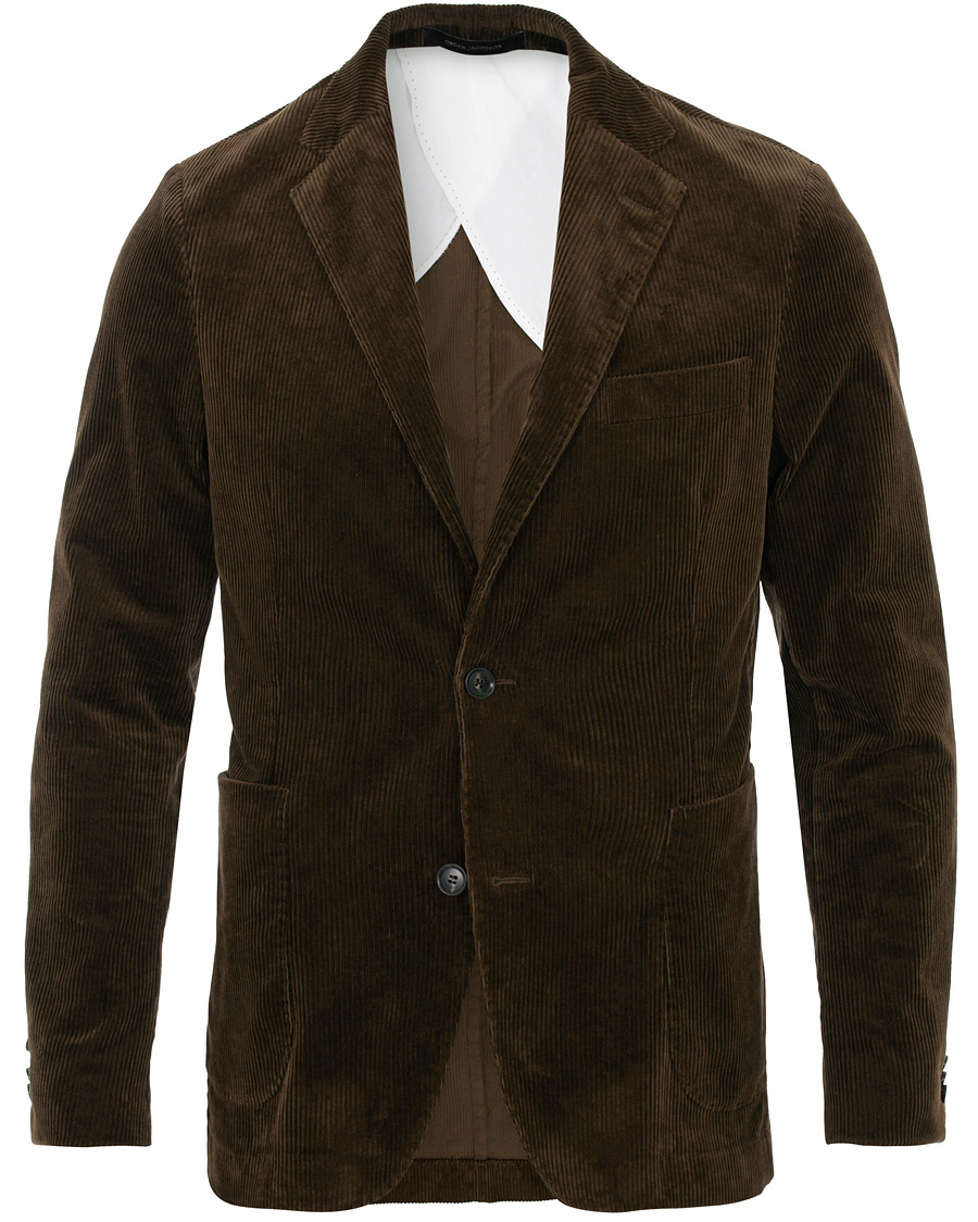 Herr | Kavajer | Oscar Jacobson | Einar Patch Pocket Corduroy Blazer Tobacco