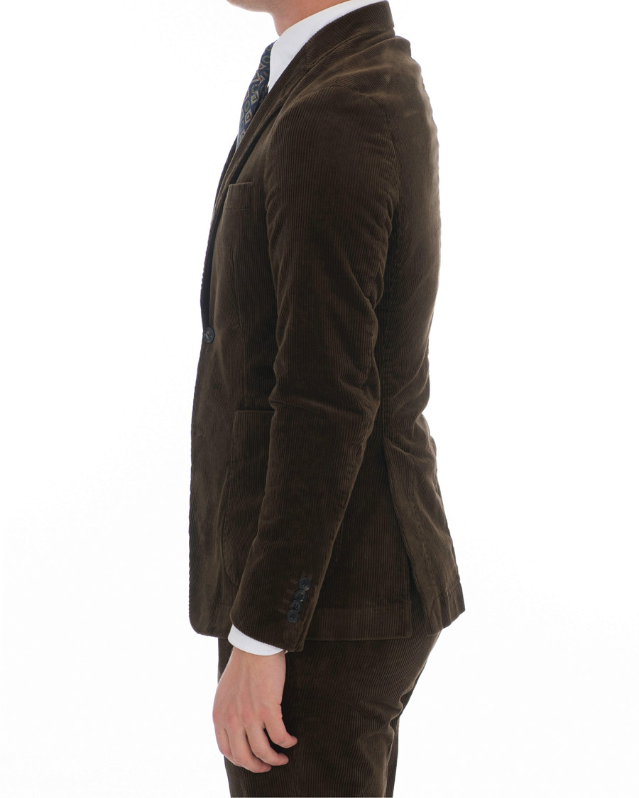 Herr | Kavajer | Oscar Jacobson | Einar Patch Pocket Corduroy Blazer Tobacco
