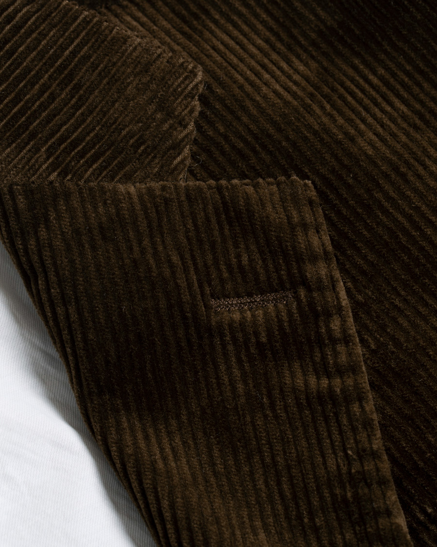 Herr | Kavajer | Oscar Jacobson | Einar Patch Pocket Corduroy Blazer Tobacco