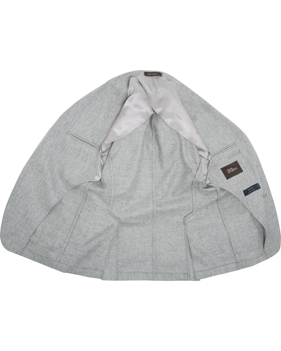 Herr | Kavajer | Oscar Jacobson | Einar Patch Pocket Flannel Blazer Light Grey
