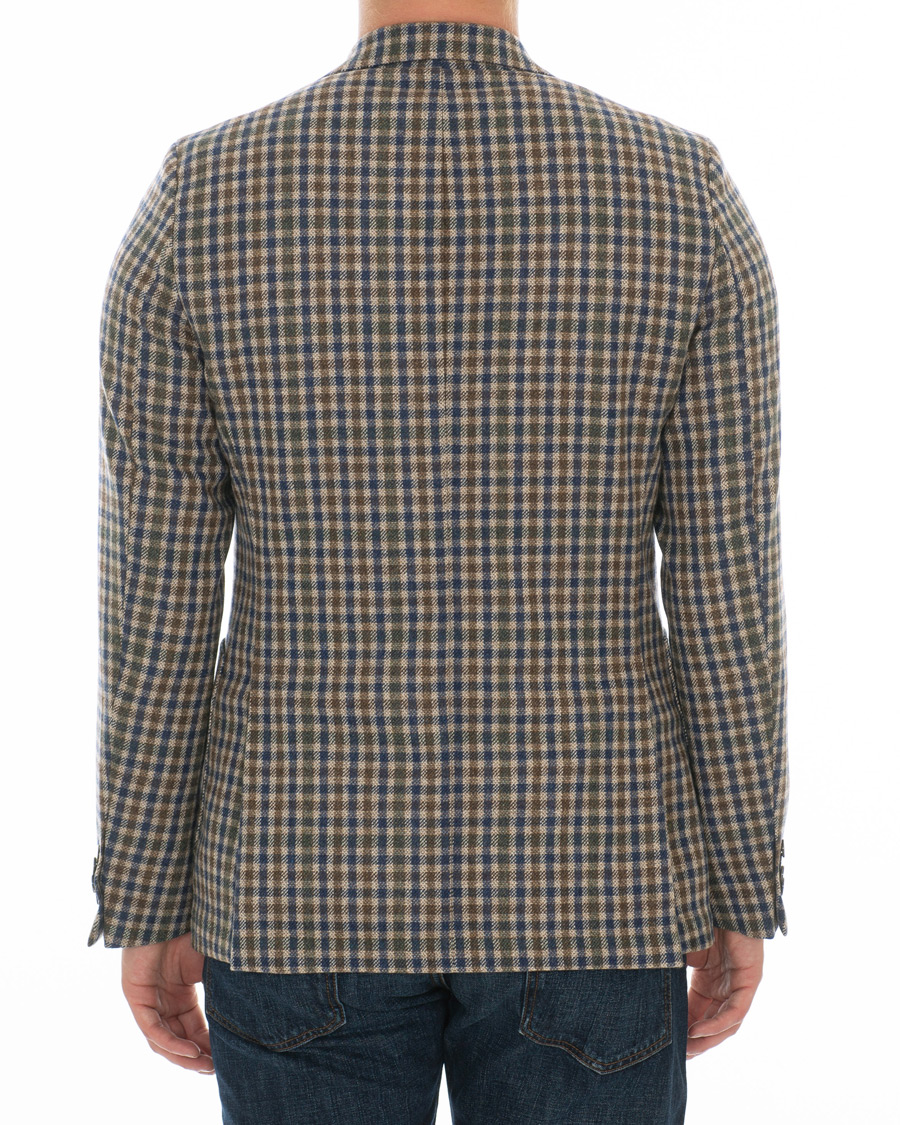 Herr | Kavajer | Oscar Jacobson | Einar Checked Patch Pocket Blazer Beige