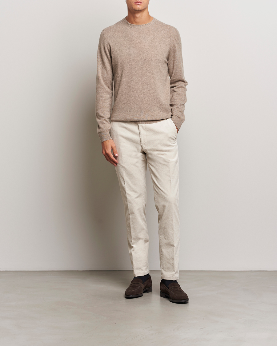 Herr | Byxor | Oscar Jacobson | Denz Corduroy Trousers White