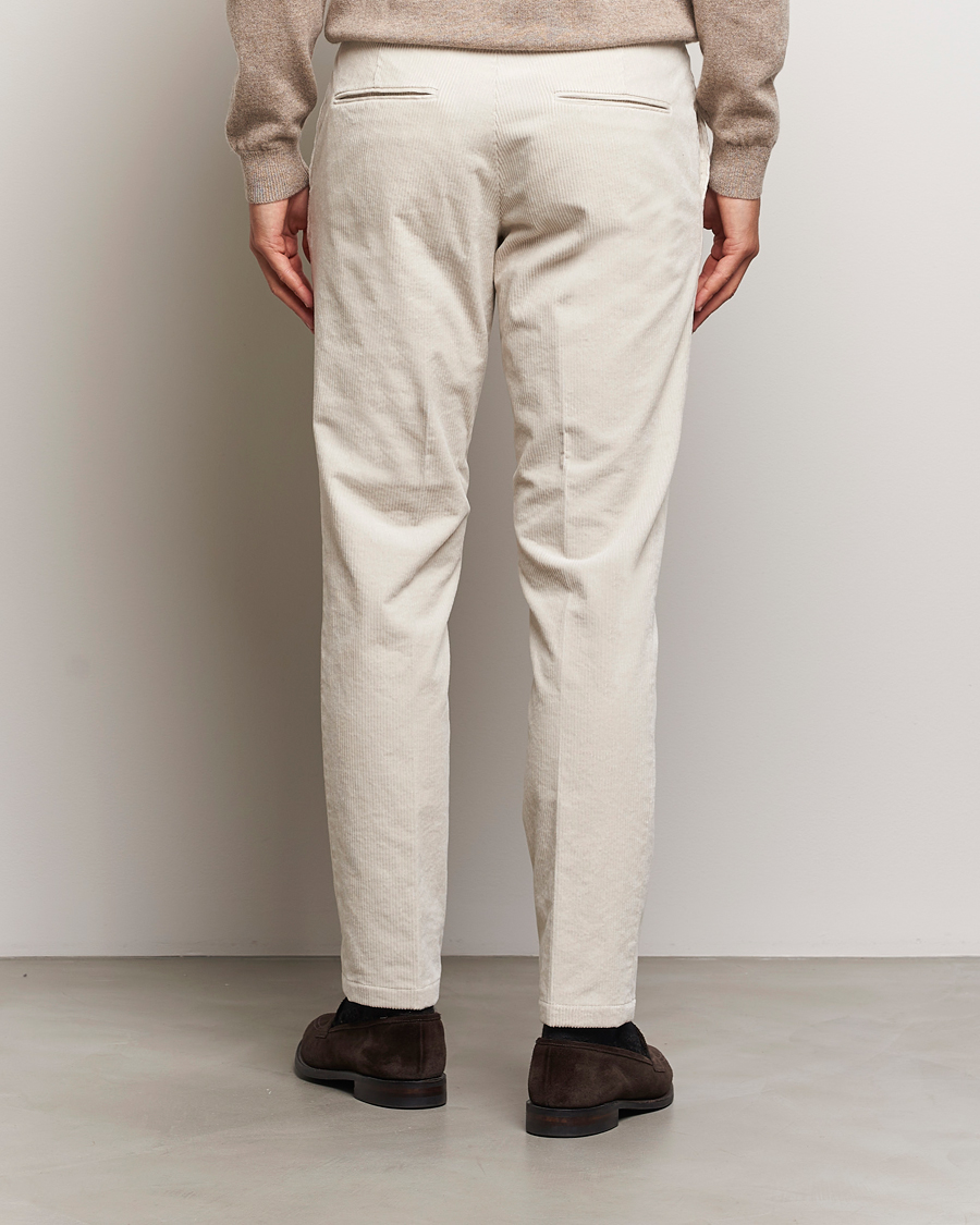 Herr | Byxor | Oscar Jacobson | Denz Corduroy Trousers White
