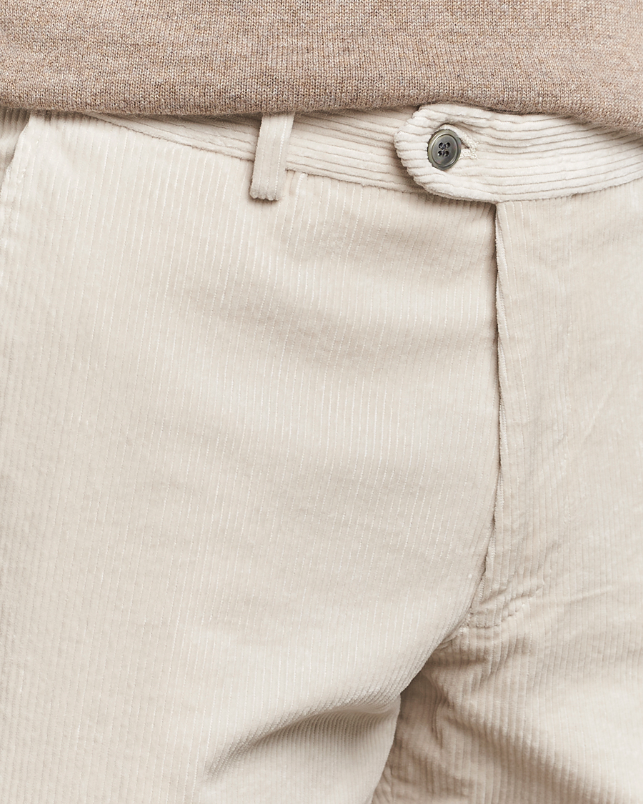 Herr | Byxor | Oscar Jacobson | Denz Corduroy Trousers White