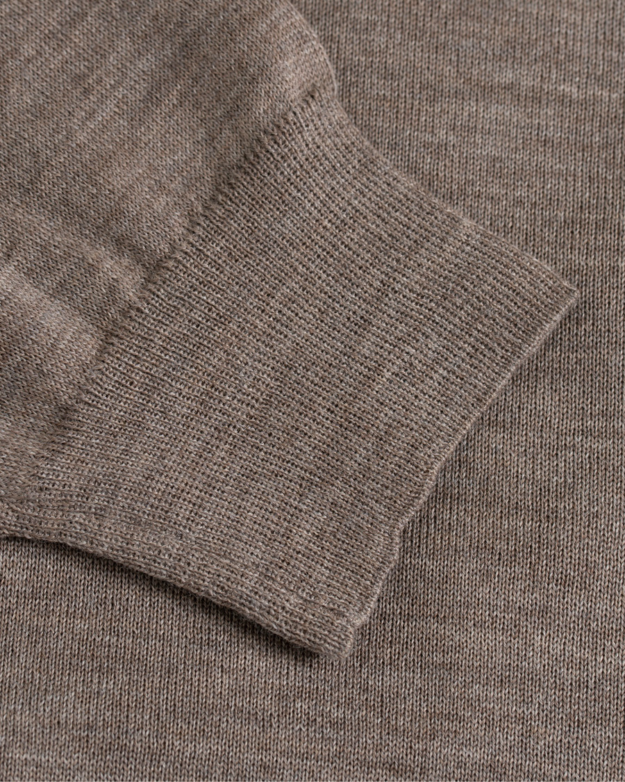 Herr | Tröjor | Oscar Jacobson | Cole Extra Fine Merino Rollneck Beige