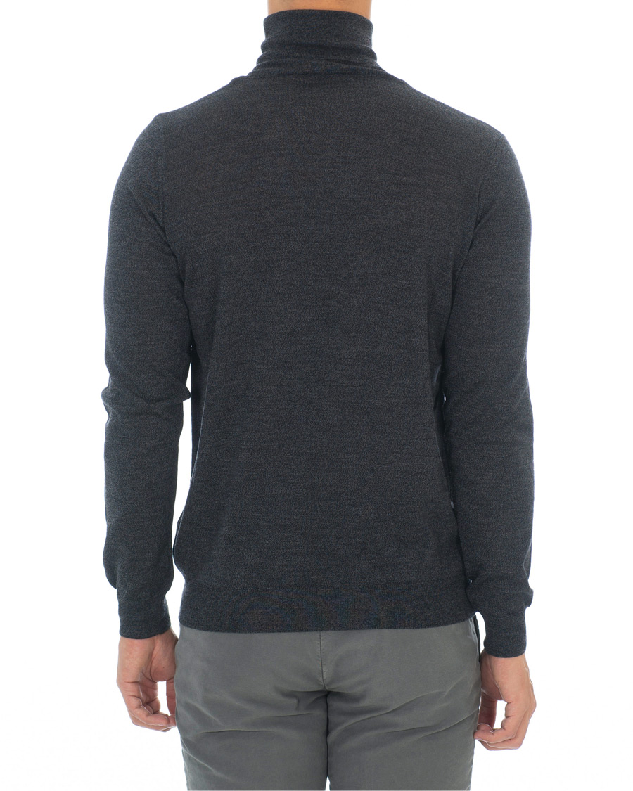 Herr | Tröjor | Oscar Jacobson | Cole Extra Fine Merino Rollneck Dark Grey