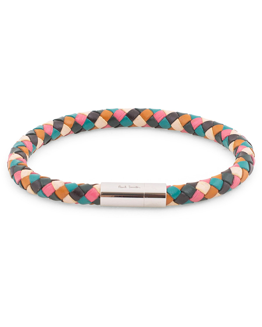 Herr | Paul Smith Woven Leather Plait Bracelet Multi | Paul Smith | Woven Leather Plait Bracelet Multi