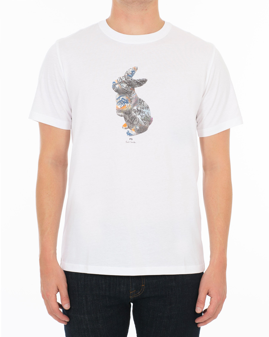 Herr | T-Shirts | PS Paul Smith | Regular Fit Printed Rabbit Tee White
