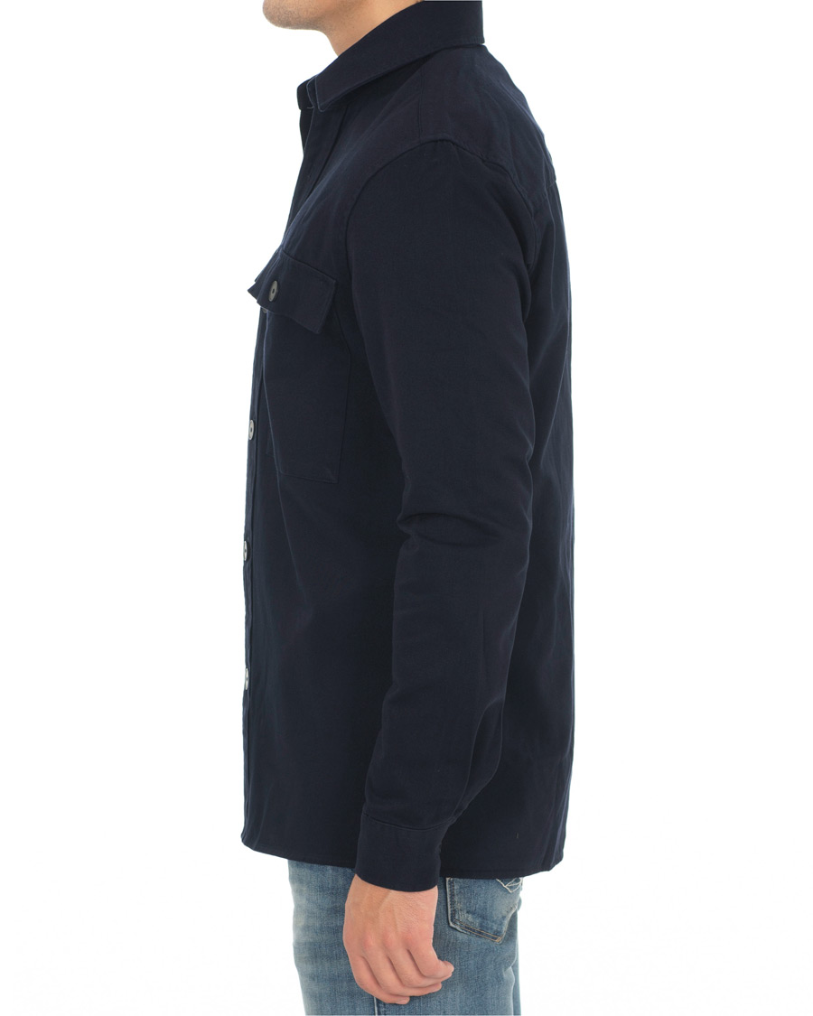 Herr | Skjortor | Samsøe Samsøe | Samsøe & Samsøe Waltones Cotton Overshirt Night Sky