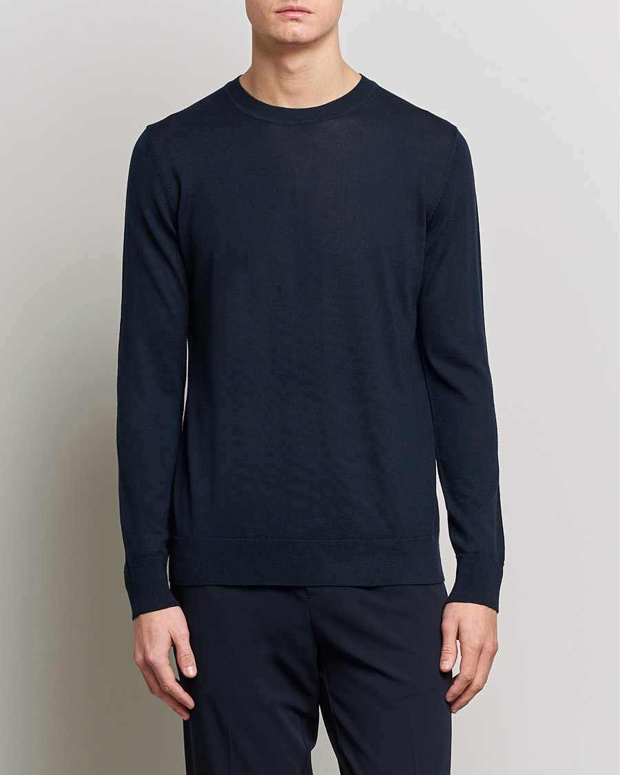 Herr | Kläder | Samsøe Samsøe | Flemming Superfine Merino Wool Crew Neck Night Sky