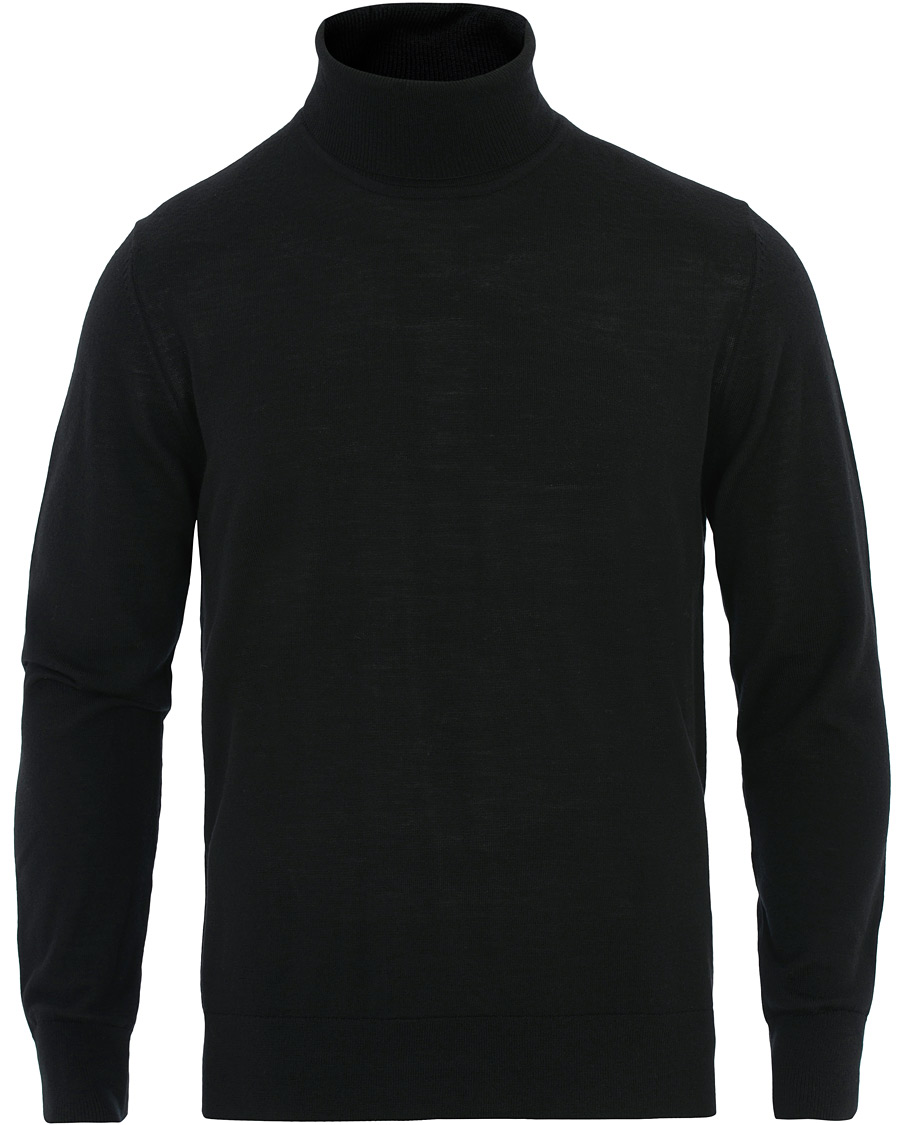 Herr | Tröjor | Samsøe Samsøe | Samsøe & Samsøe Flemming Superfine Merino Wool Roll Neck Black