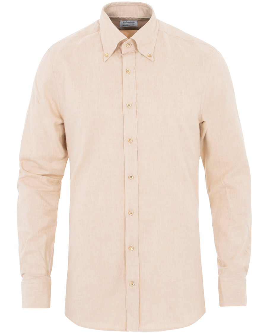 Herr | Skjortor | Stenströms | Slimline Flannel Shirt Beige