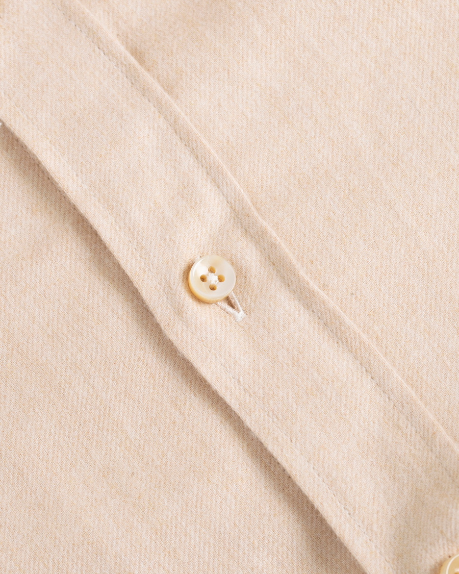 Herr | Skjortor | Stenströms | Slimline Flannel Shirt Beige
