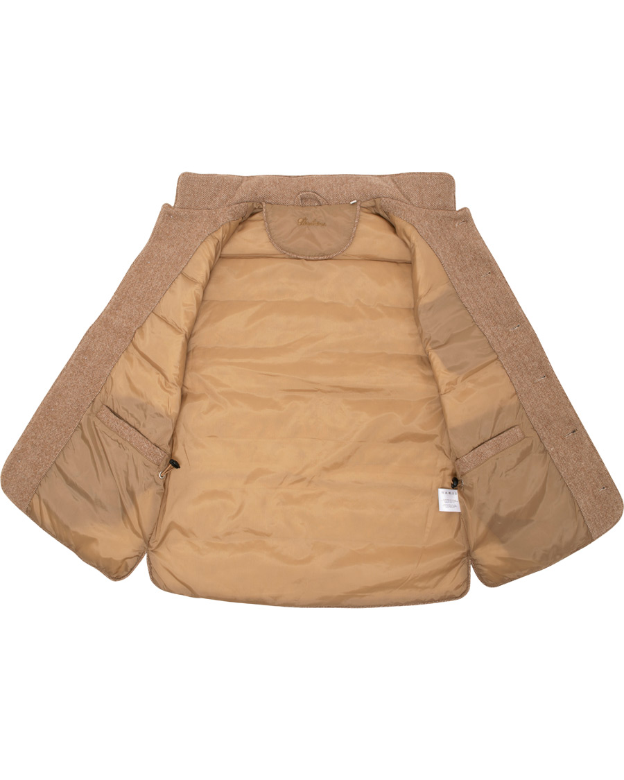 Herr | Jackor | Stenströms | Quilted Herringbone Wool Vest Beige