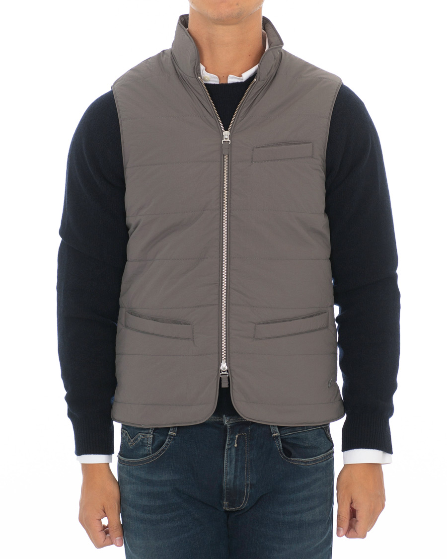 Herr | Jackor | Stenströms | Soft Quilted Nylon Vest Grey