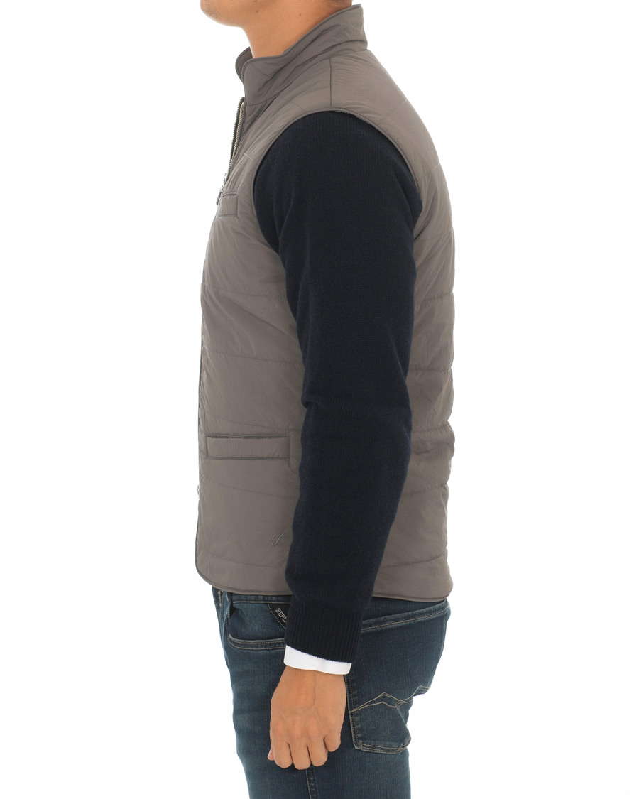 Herr | Jackor | Stenströms | Soft Quilted Nylon Vest Grey
