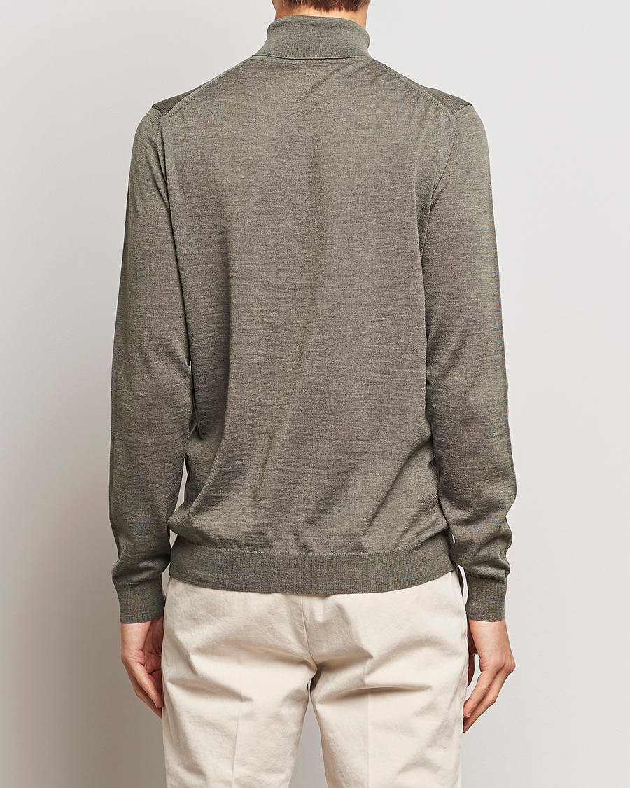 Herr | Tröjor | Stenströms | Fine Merino Rollneck Olive