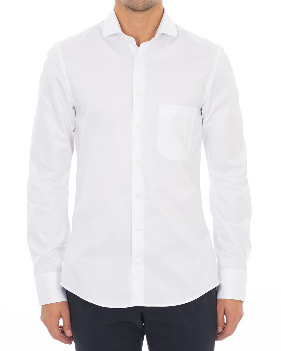 Herr | Skjortor | Stenströms | Slimline Club Collar Shirt White